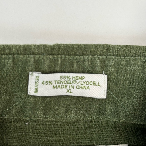 Orvis Shirt Mens XL Green Hemp Tencel Blend Short Sleeve Casual Soft Breathable - Picture 6 of 10